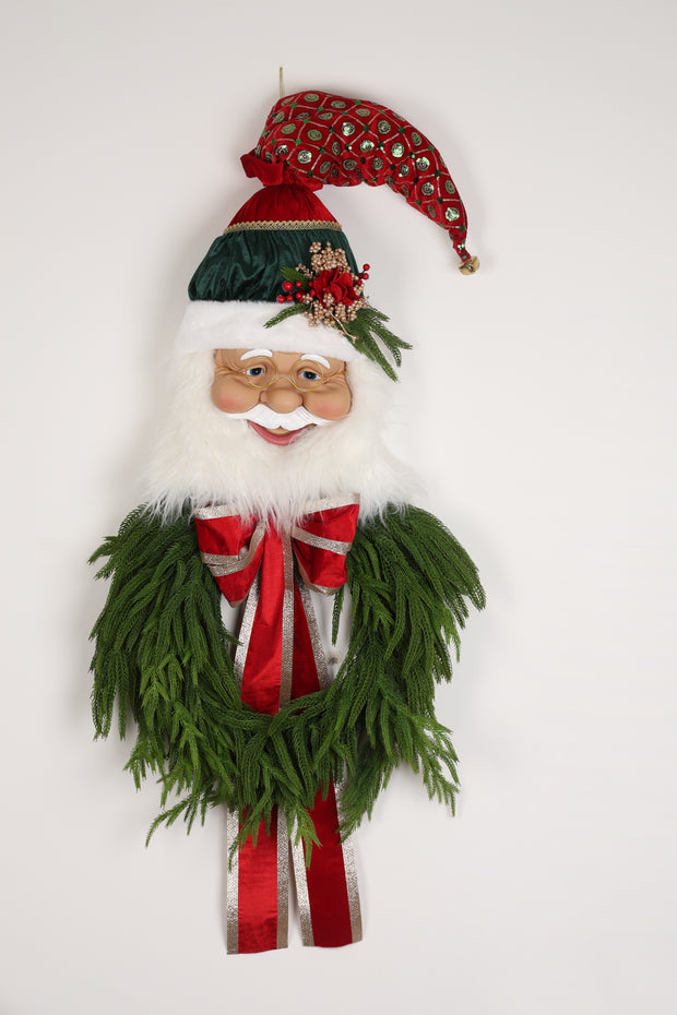 Faccia Babbo Natale - Fiori di lena