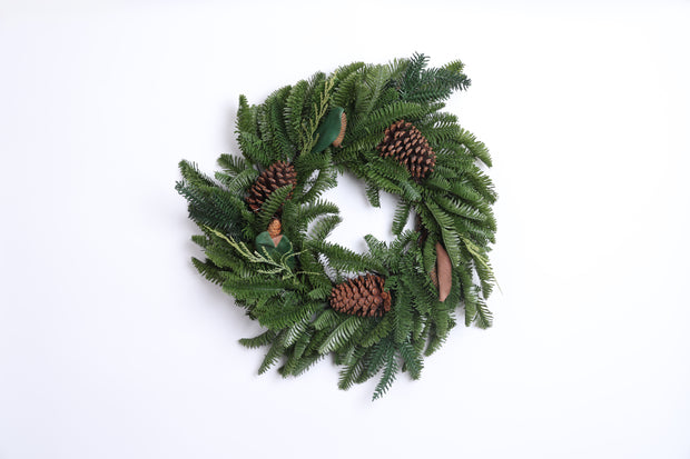 Ghirlanda in pino - Fiori di lena